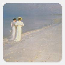 Summer Evening on the Skagen Southern Beach Sticker