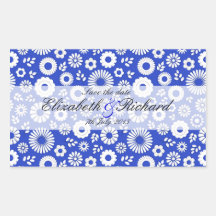 Summer floral deep blue Sticker