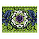 Summer Primrose in Green - Postcard