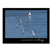 summer sailing postcard