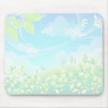 summer scene wedding doves light mouse pads