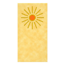 Summer sun. Warm yellow colours. Personalised Photo Card