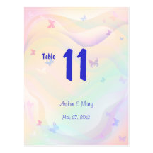 Summer Table Number Card Postcard