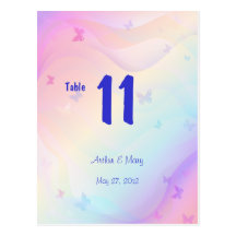 Summer  Table Number Card Postcards