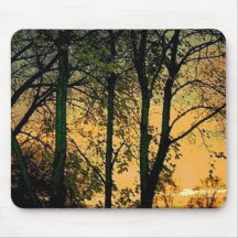 Summer Woods Sunset Mouse Pad