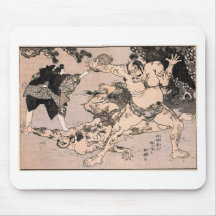 Sumo Wrestlers, Circa 1800's. Japan. Mouse Pads