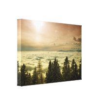 Sun above clouds canvas print