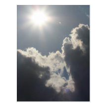 Sun and clouds post card
