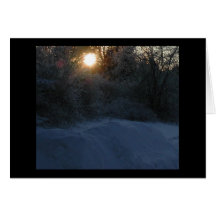 Sun and snow greeting card