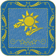 Sun and Stars Embroidered Hooded Sweatshirt