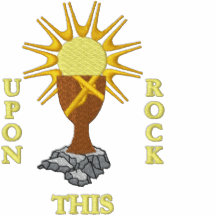 Sun Burst Behind Holy Grail Embroidered Shirt