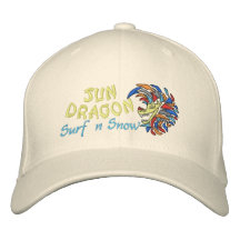 Sun Dragon  Surf and Snow Embroidered Hat
