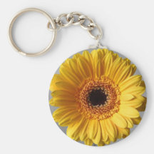 Sun Yellow Gerbera Key Chain