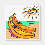 Sunbathing Bananas Refrigerator Magnet