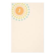 Sunburst Monogram Stationery