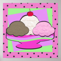 Sundae Shoppe/ Pink Poster