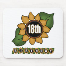 Sunflower 18th Birthday Gifts Mouse Mats