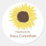 Sunflower Labels for Handmade items Stickers