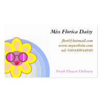 Sunflower, Miss Florica Daisy, business cards