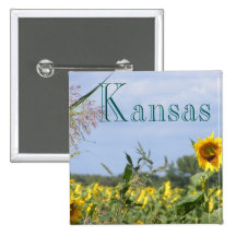 Sunflower Monarch Pinback Buttons