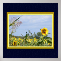 Sunflower Monarch Poster