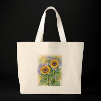 SUNFLOWER PAINTING ON BAG bags