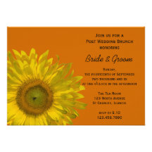 Sunflower Post Wedding Brunch Invitation