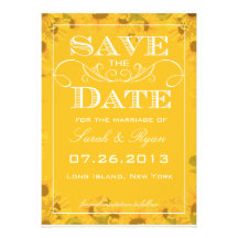 Sunflower Save the Date Photo Announcement