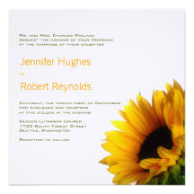 Sunflower Wedding Invitation