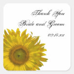 Sunflower Wedding Thank You Stickers