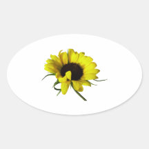 Sunflower With Naturally Curly Hair Sticker