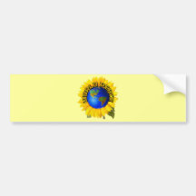 Sunflower world peace bumper sticker