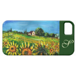 SUNFLOWERS AND COUNTRYSIDE IN TUSCANY MONOGRAM