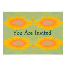 Sunflowers Multiplied Party Invite