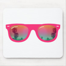Sunglasses Palms and Beach Mouse Pads