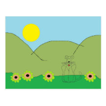 Sunny Day, With Flowers Post Cards