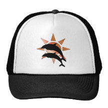 Sunny Dolphin Trucker Hats