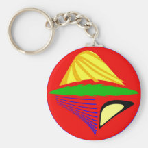 Sunny Land Abstract Key Chain