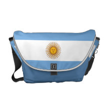 Sunny Rays Sunshine Blue Argentina Flag Rickshaw Messenger Bag