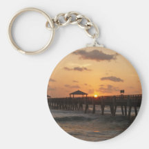 Sunrise at Juno Beach Pier Keychain