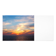 Sunrise At Sea Custom Photo Card