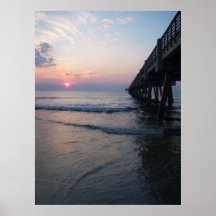 Sunrise by the Pier Poster