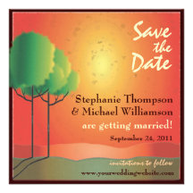 Sunrise Landscape Save the Date Announcement