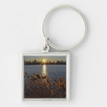 Sunrise Over Central Park, NYC Keychain