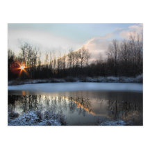 Sunrise Pond in upstate New York Postcard