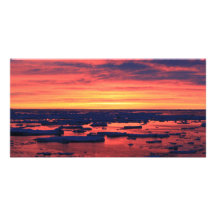 Sunset at Palmer Station Photo Greeting Card