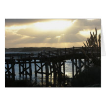 Sunset at the Pier Greeting Card