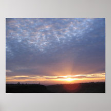 Sunset Blue Poster