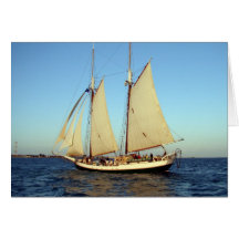sunset clipper ship card