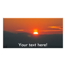 Sunset Customized Photo Card